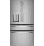 GE Profile 27.9 Cu. Ft. Smart Fingerprint Resistant 4-Door French-Door Refrigerator with Door In Door Model# PVD28BYNFS - Image 6