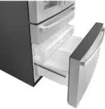 GE Profile 27.9 Cu. Ft. Smart Fingerprint Resistant 4-Door French-Door Refrigerator with Door In Door Model# PVD28BYNFS - Image 2