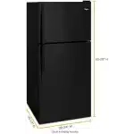 Whirlpool 18.2 cu. ft. Top Freezer Refrigerator in Black - Image 3